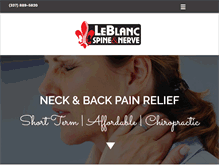 Tablet Screenshot of leblancspineandnerve.com
